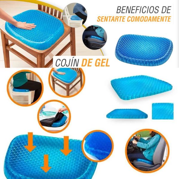 ✨🛋️ COJÍN DE GEL ORTOPÉDICO FLEXIBLE Y CONFORTABLE .